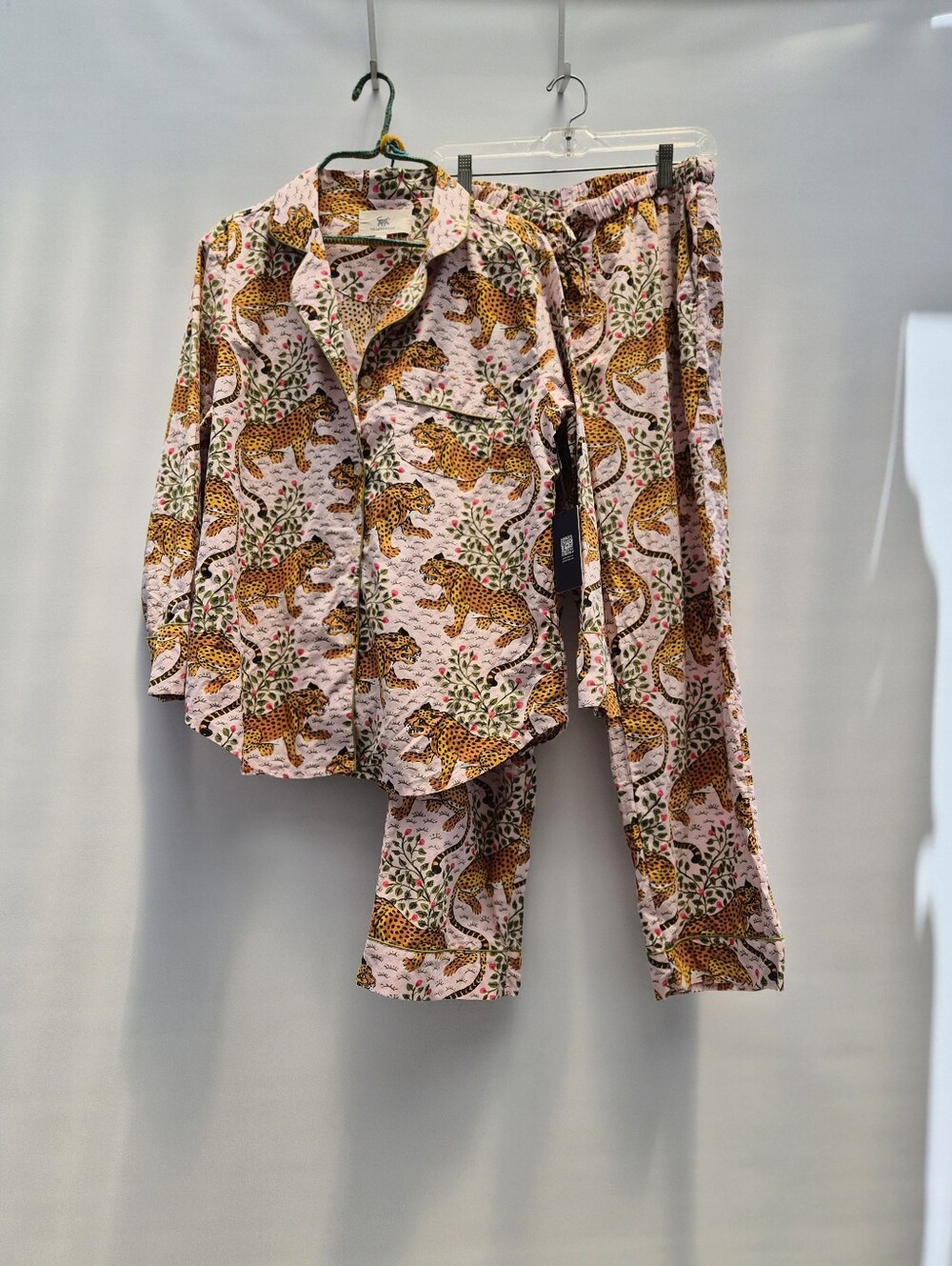 NWT Printfresh Bagheera Pajama Set S Pink Leopard Grandmillennial Whimsigoth PJ